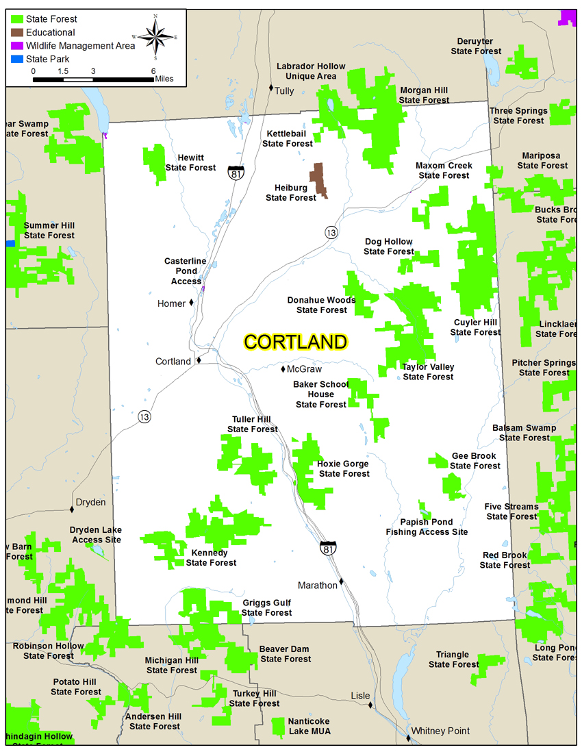 Cortland County Map